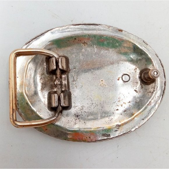 Justin Champion Belt Buckle Vintage Rodeo Cowboy Small Western Wear - Picture 3 of 7